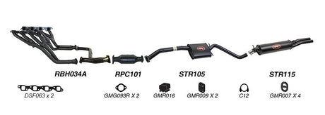 Redback | 2.5" Exhaust Dual Outlet System | Holden Commodore Calais VS V8 1995–1997 | K-RPD14608