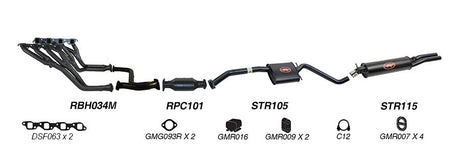 REDBACK | 2.5" Exhaust System | Holden Commodore Calais VS IRS 5.0L 1995–1997 | K-RPD14662