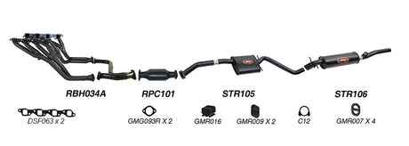 REDBACK | 2.5" Engine Back Exhaust System | Holden Commodore VP VR 1991–1995 Auto IRS | K-RPM14603