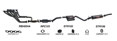 REDBACK | Exhaust System | Holden Commodore VS V8 Sedan IRS 1995–1997 | K-RPM14609