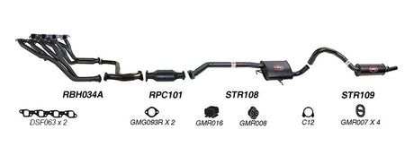 REDBACK | 2.5" Performance Engine Back Exhaust System | Holden Commodore VG VS Ute 1988–2000 | K-RPM14611