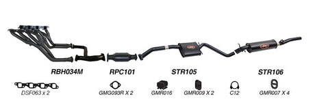 REDBACK | 2.5" Performance Engine Back Exhaust System | Holden Commodore Calais VP VR VS Sedan IRS Manual 1991 1994| K-RPM14636