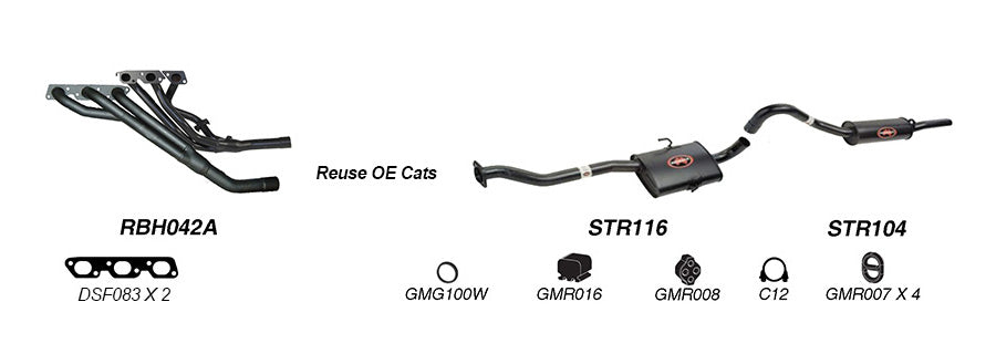 REDBACK | Performance Exhaust System | Holden Commodore Calais VS 1995–1997 | K-RPM14655