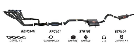 REDBACK | 2.5" Performance Exhaust System | Holden Commodore Calais VB-VS 1988–1997 | K-RPM14665