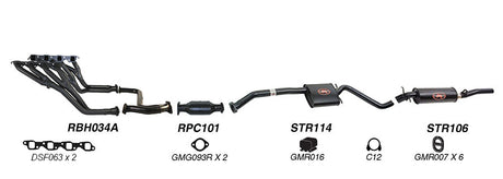 REDBACK | 2.5" Exhaust System | Holden Statesman Caprice VQ-VS 1990–1999 | K-RPM15639
