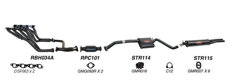REDBACK | 2.5" Engine Back Performance Exhaust System | Holden Caprice Statesman Calais VN VP VR VS 1988–1999 | K-RPM15641
