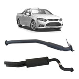 REDBACK - Ford FG Falcon Ute (02/2008 - 12/2014) 2.5" Exhaust System with Hotdog Centre