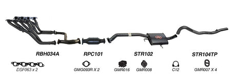 REDBACK | 2.5" Performance Exhaust System Engine Back Solid Axle | Holden Commodore Calais VB-VS 1986–1997 | K-RPT14591