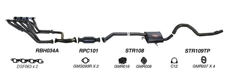 REDBACK | 2.5" Performance Exhaust System | Holden Commodore VG VN VP VR VS Ute Wagon 1988-2000 | K-RPT14597