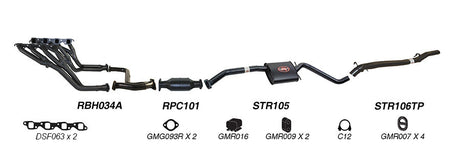 REDBACK | 2.5" Complete Engine Back Exhaust System | Holden Commodore Calais Statesman VP VR VS 1991–1999 | K-RPT14604