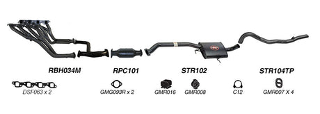 REDBACK | 2.5" Engine Back Exhaust System | Holden Commodore VN VP VR 1988–1995 Manual | K-RPT14621