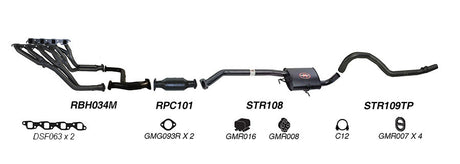 REDBACK | 2.5" Performance Exhaust System | Holden Commodore VN VP VR Wagon 1988–1995 | K-RPT14624