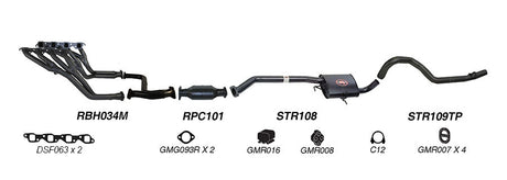REDBACK | 2.5" Performance Engine Back Exhaust System | Holden Commodore VN VG VP VR VS Ute Wagon 1988–2000 | K-RPT14639