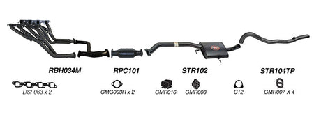 REDBACK | 2.5" Performance Exhaust System | Holden Commodore Calais VB-VS 1978–1997 | K-RPT14666