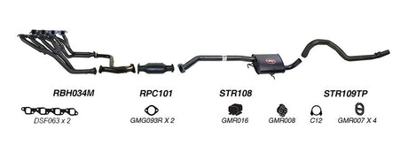 REDBACK | 2.5" Exhaust System Manual Solid Axle | Holden Commodore VN VG VP VR VS 1988–2000 | K-RPT14668