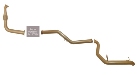 Pacemaker King Brown | Single 3" DPF Back Straight Pipe | Mitsubishi Pajero NS 3.2L Auto 2006-2009 | KBD9010-XXXX