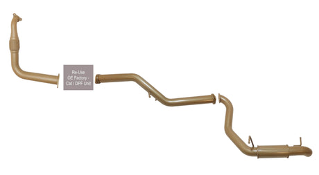 Pacemaker King Brown | Single 3" DPF Back Exhaust with Resonator | Mitsubishi Pajero NX 3.2L TD 2016-2021 | KBD9025-XXXR