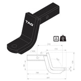 TAG | Heavy Duty Tow Ball Mount | Toyota Landcruiser 200 Series 2007–2021 | L4171