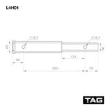 TAG | Hitch Extender 356mm Long | 50mm Square Hitch Bike Rack Use Only | L4H01