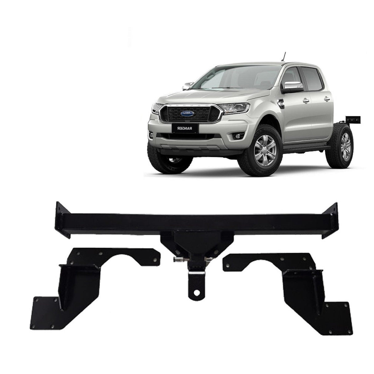 BTA | Heavy Duty Towbar | Ford Ranger & Mazda BT50 Tray (No Bumper) 2011–2022 | Capacity 3500kg | MAZ010H