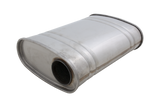 XForce | 2.5" Offset-Centre Performance Muffler | 4"x8"x14" Raw 409 Stainless Steel | VX08-1463(409)