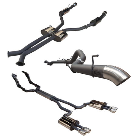 Manta | 3″ Turbo Back with Cat & Muffler Twin Black Tip Side Exit | Ford Ranger PX2 3.2L TD Ute 2016–2022