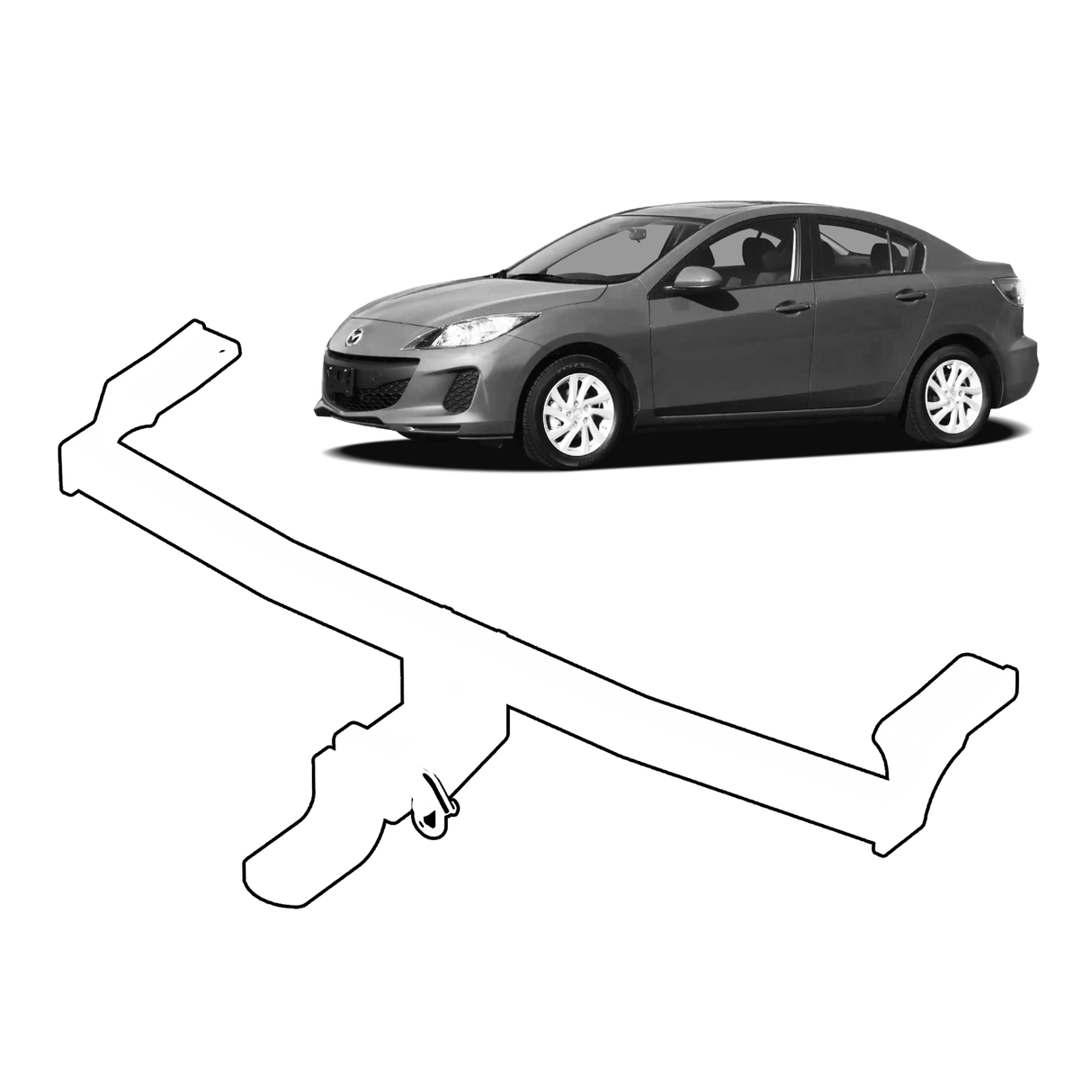 BTA | Light Duty Towbar | Mazda 3 SkyActive Sedan 2011–2013 | Capacity 900kg | MAZ061
