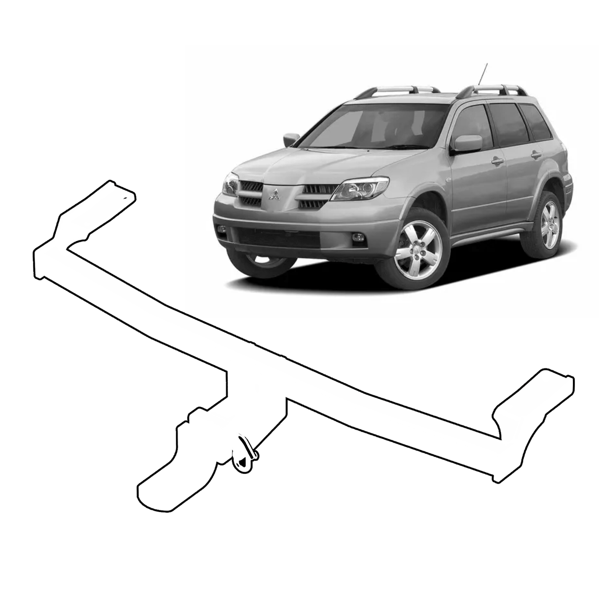BTA | Heavy Duty Towbar | Mitsubishi Outlander ZE 2003–2006 | Capacity 1200kg | MITS06H