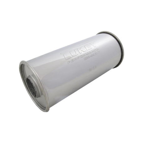 Lukey - 2.5" Megaflow Muffler Centre/Center 12"x5" Round 430 Stainless Steel