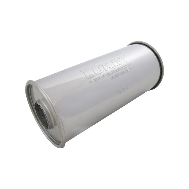 Lukey - 3" Megaflow Muffler Centre/Center 12"x5" Round 430 Stainless Steel