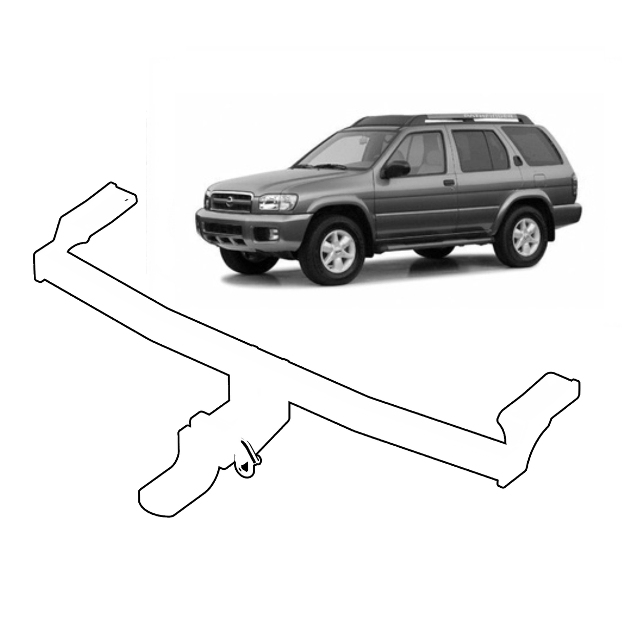 BTA | Heavy Duty Towbar | Nissan Pathfinder R50 1995–2005 | 2000kg Capacity | NIS03H