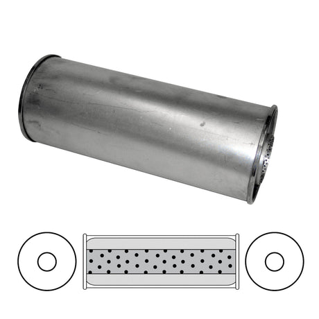 Redback - 3" Universal Muffler Centre/Centre 14x6 Round Aluminised