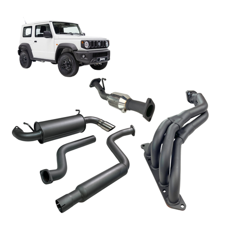 Redback 4x4 - Suzuki Jimny (2018 - On) 3-Door Exhaust System with Headers and Highflow CAT