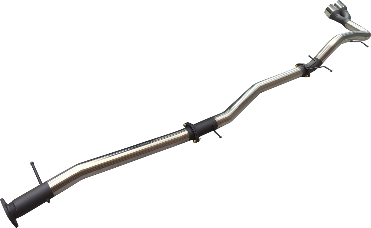 Manta - Ford Ranger Ute 	Next Gen T6.2 4cyl 2.0 Bi-Turbo (2022-2024) - DPF Back - 3" Single Stainless Exhaust with Twin Tip Side Exit - without Centre Muffler