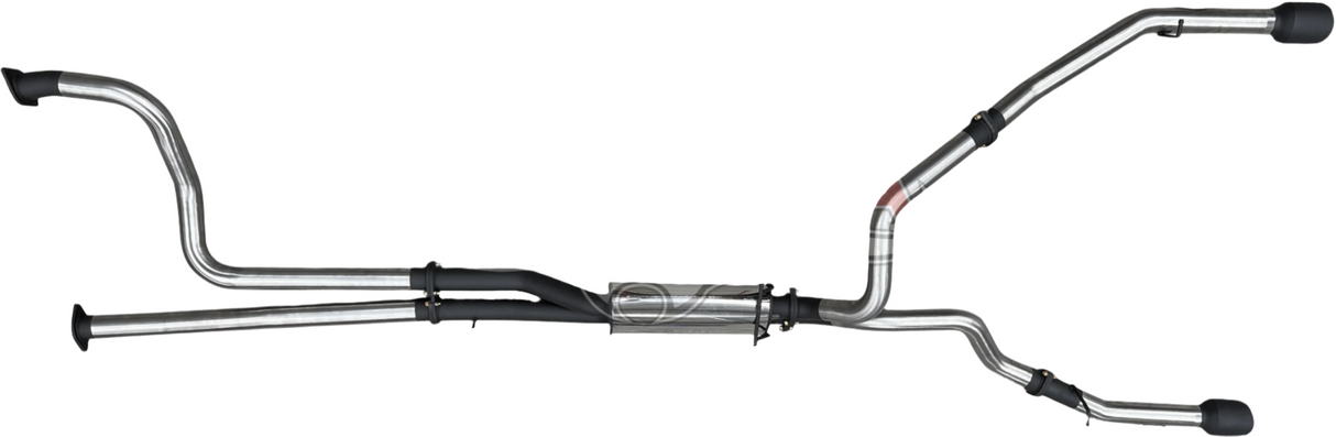 Manta | Twin 3″ Full Exhaust System with 1 3/4″ Headers, Cats & 5″ Black Tips | RAM 1500 TRX 6.2L V8 Ute 2020–2024