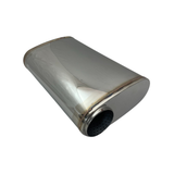REDBACK | 304 Stainless Polished Performance Muffler 9"x4" Oval 14" Long 3" ID | STR7765-304N