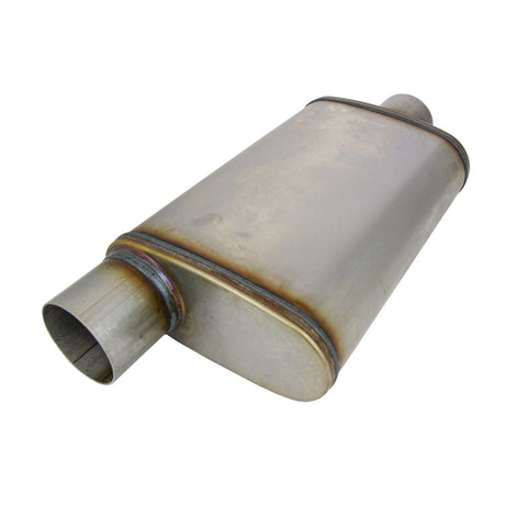 Redback - 3" Megaflow Universal Muffler Offset/Centre 14"x9"x4" Oval 409 Stainless