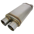 Redback - 8" Universal X Pipe Muffler Offset/Offset 203x127mm Oval Aluminised Steel