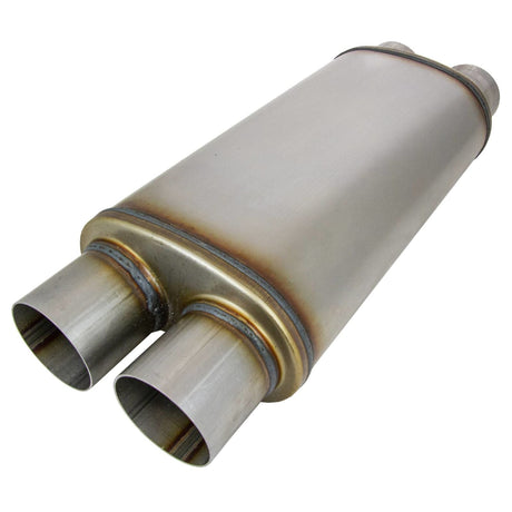 Redback - 8" Universal X Pipe Muffler Offset/Offset 203x127mm Oval Aluminised Steel