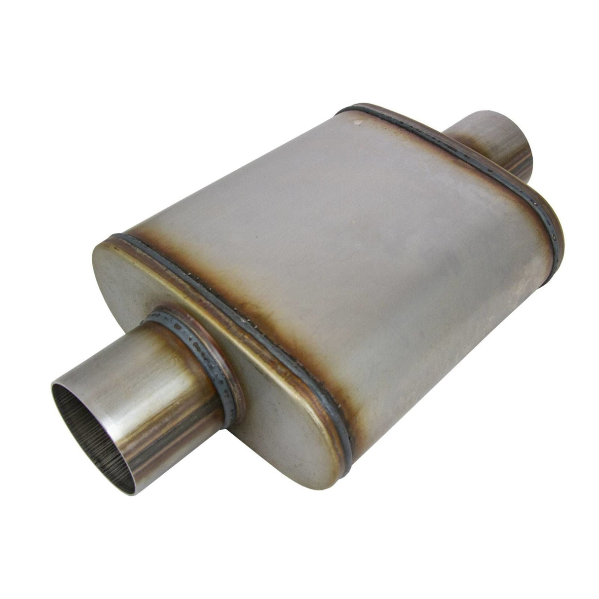 Redback - 3" Universal Muffler Centre/Centre 14x9x4 Oval 409 Stainless Unpolished