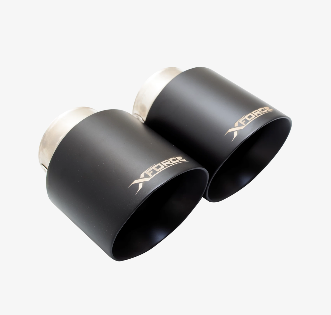 XForce | 4.5" Shadow Black Exhaust Tip Kit | Hyundai i30 N & N-Line 2017–On | ES-HY30N-BLACKTIPS