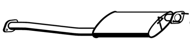 Standard Replacement - Ford Falcon BA BF Ute ONE TONNER Centre Muffler (10/02-02/08) (BM4832) (Berklee)