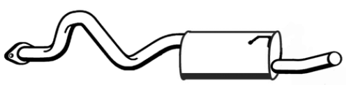 Standard Replacement - Ford Falcon AU 4.0lt 5.0lt XR6 XR8 Ute Tail Pipe (3/99-9/04) (BT4774) (Berklee)