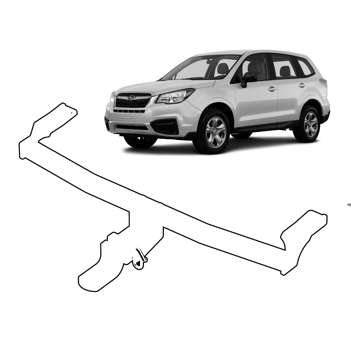 BTA | Heavy Duty Towbar | SUBARU Forester Wagon 2013–2018 | Capacity 1800kg | SUB03H