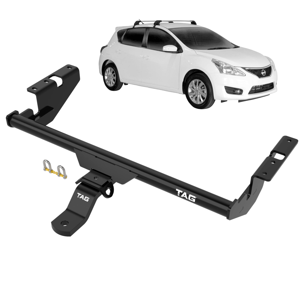TAG | Standard Duty Towbar & Universal Wiring Kit | Nissan Pulsar C12 Hatch 2013–2017 | T2D617-K301