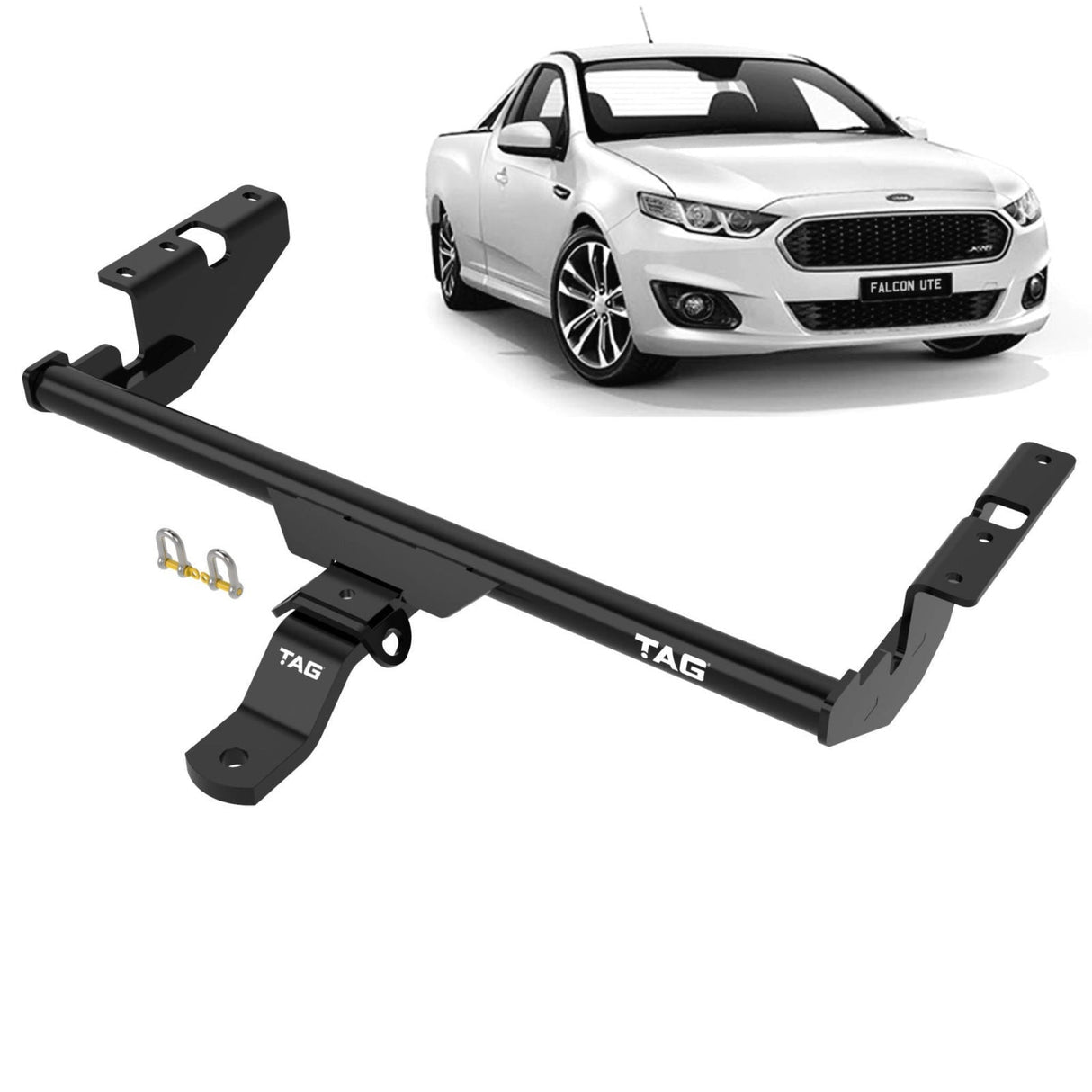 TAG - Ford Falcon AU, BA, BF, FG (1998 - 2016) Ute Tub Body Standard Duty Towbar & Direct Fit Wiring Harness