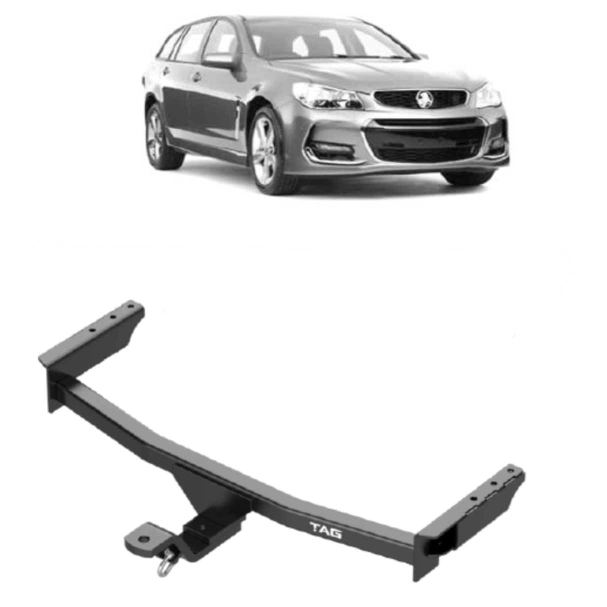 TAG | Standard Duty Towbar & Direct Fit Wiring Kit | Commodore VF Wagon 2013–2017 | T2H484-K101