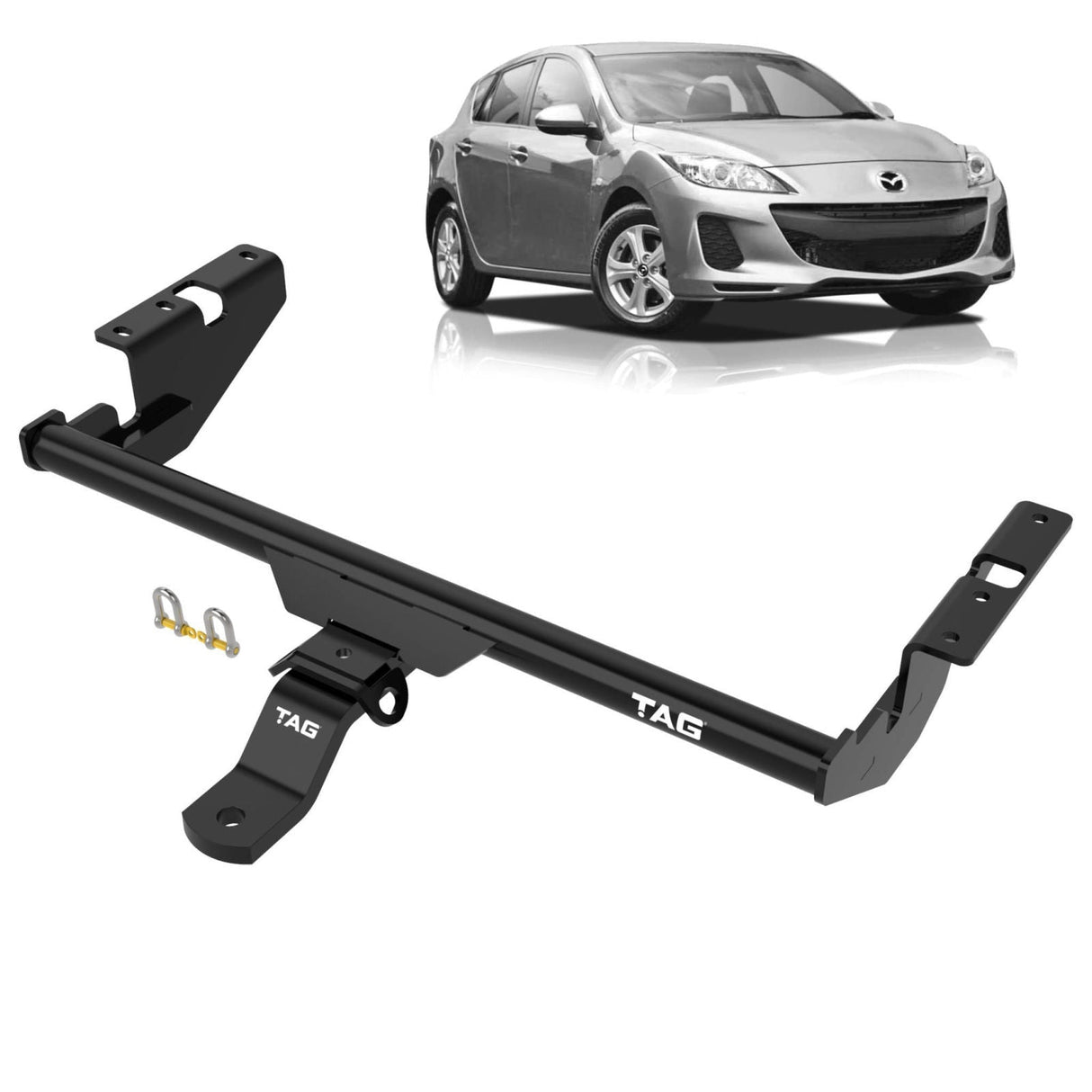 TAG | Standard Duty Towbar & Direct Fit Wiring Kit | Mazda 3 SP25 Hatch BL 2009–2013 | T2M581-K201