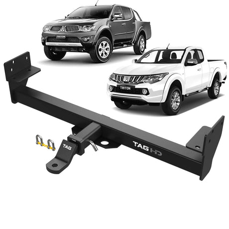 TAG - Mitsubishi Triton ML, MN (2006 - 2015) Heavy Duty Towbar Without Rear Bumper Step