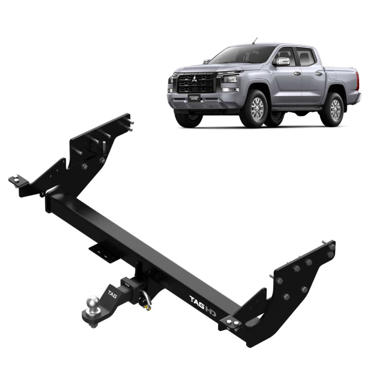 TAG | Heavy Duty Towbar & Direct Fit Wiring Kit | Mitsubishi Triton MV 2024–On (With Step) | T4C866-K201